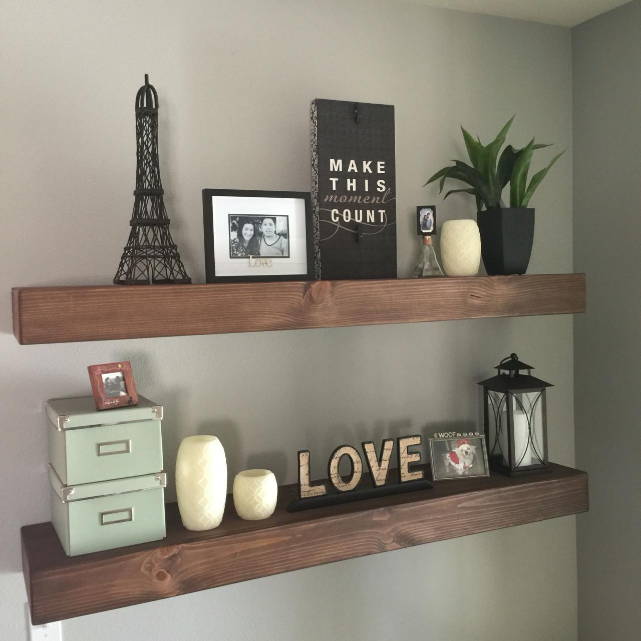 Rustic Modern DIY Floating Shelves - Tutorial | Mensole decorative ... Rustic Modern DIY Floating Shelves - Tutorial | Mensole decorative ...